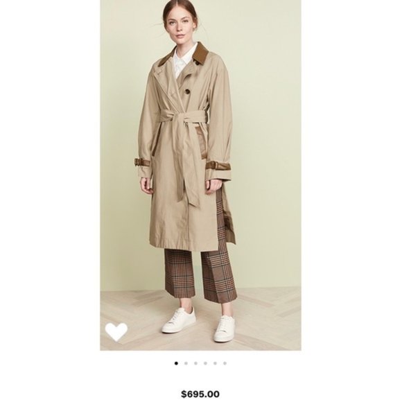 Sosken Women’s Tan Oversized Twill Trench Coat Size 12 Brand New - Picture 7 of 8